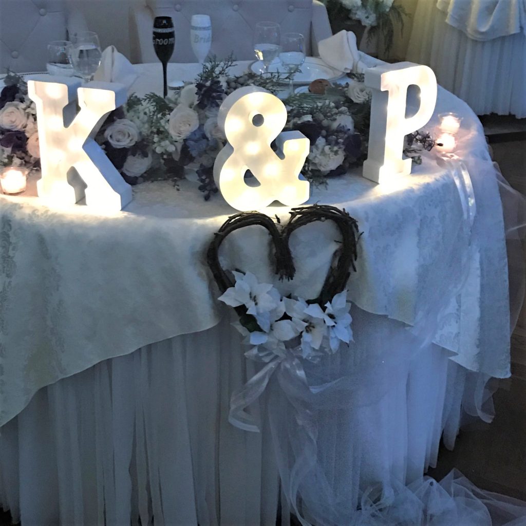 Lighted Letters for wedding