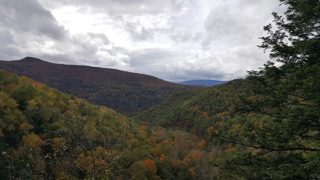 Catskil Mountains from viewing platform at Kaaterskill Falls