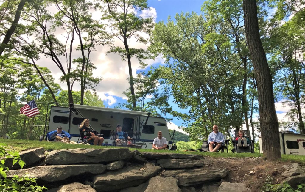 Family camping at Sleepy Hollow Campgrounds