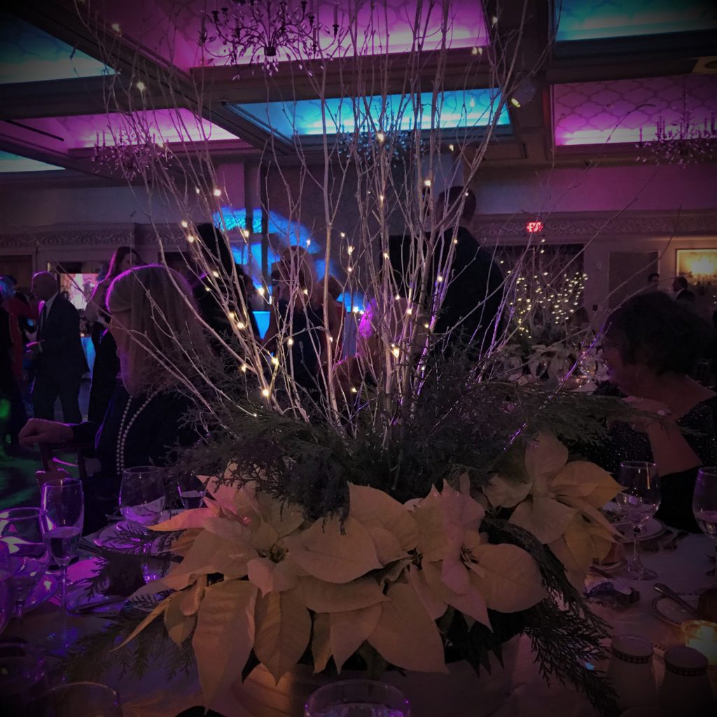 Centerpieces With Lighted Birch Branches