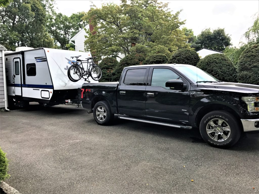 Heading out to camp in our Jayco Travel Trailer 