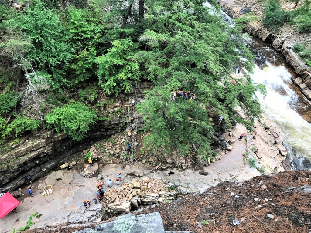 Rock climbing at Ausable Chasm