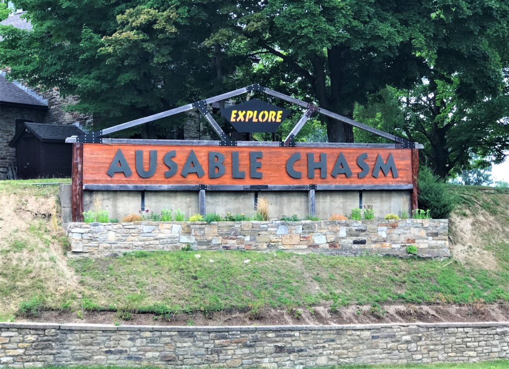 Ausable Chasm Welcome Sign