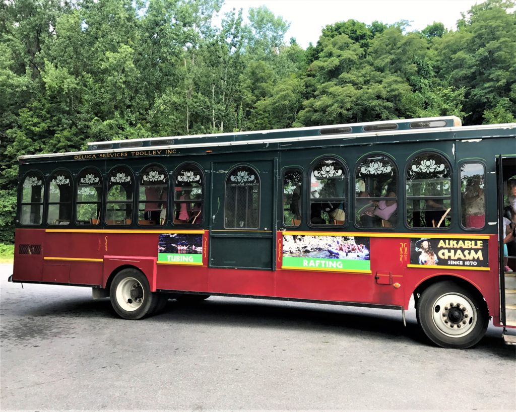 Trolley at Ausable Chasm