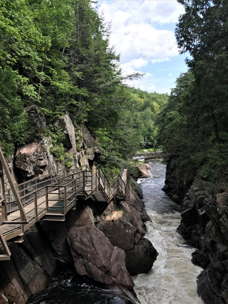 Walkway along the trail at High Falls Gorge