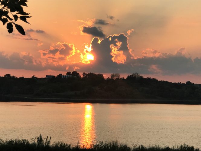 Watching the sunset at Mozingo Lake