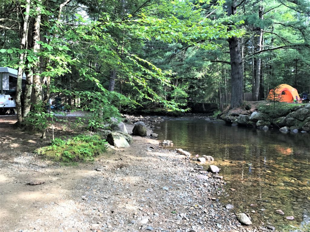 Campsites by the creek Fransted Family Campground