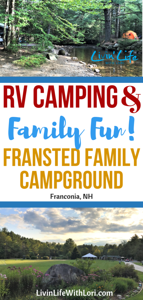 Fransted Family Campground is one of the Best RV Campgrounds in the the White Mountains of New Hampshire! Located in Franconia, NH, this family RV campground has something for all ages. You will love RV camping in the White Mountains at Fransted Family Campground! #campgroundswhitemountains #newhampshirecampgrounds #familycampground #franstedfamilycampground