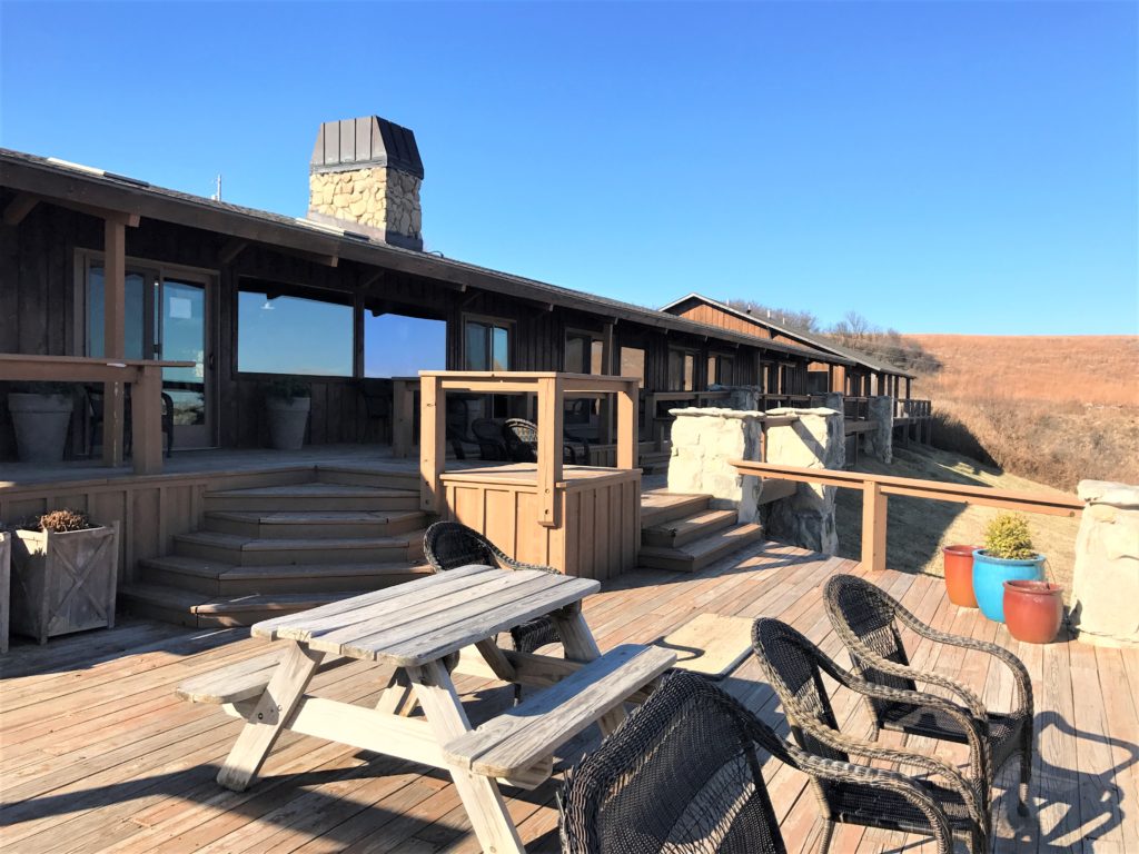 Pioneer Woman Lodge deck area