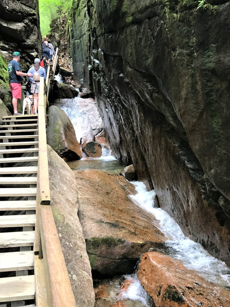 Stairway leading to the Flume