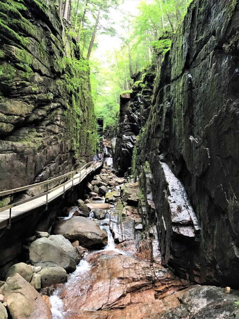 Walkway leading to Flume Gorge