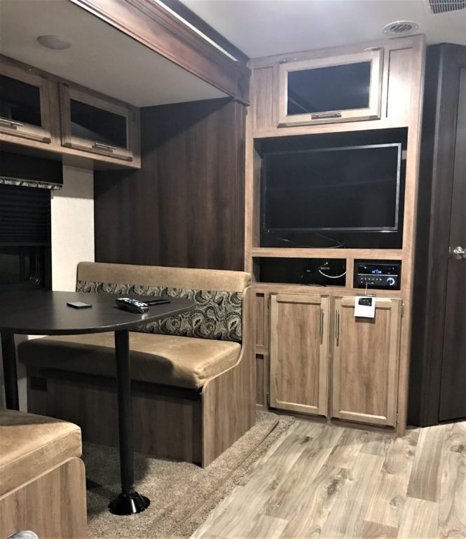 Dining Table of the 23' Jayco Travel Trailer