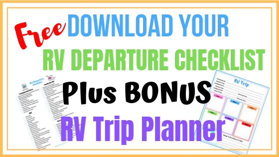 rv checklist for departure