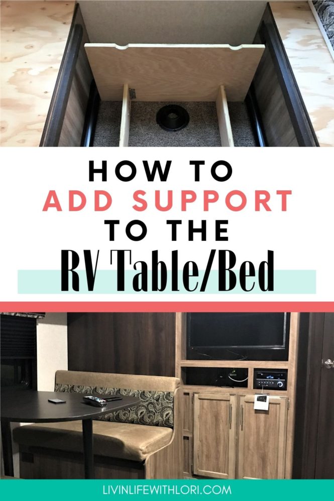 RV Hack How To Add Support To Your RV Dining Table Bed Livin' Life