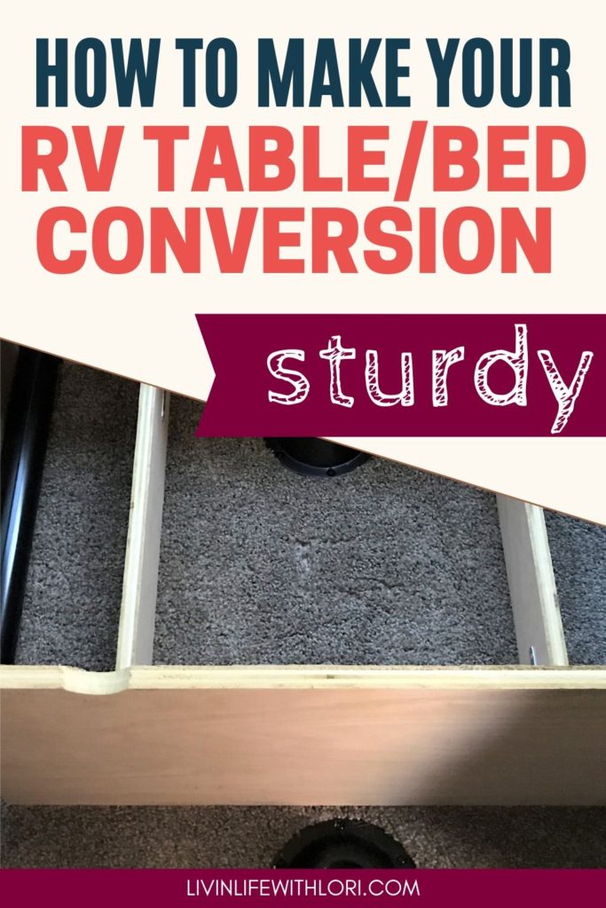 How To Make Your RV Table Bed Sturdy