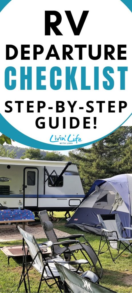 rv checklist for departure