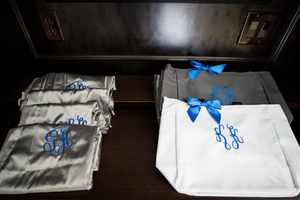 Satin Monogrammed Robes as a Bridesmaid gifts