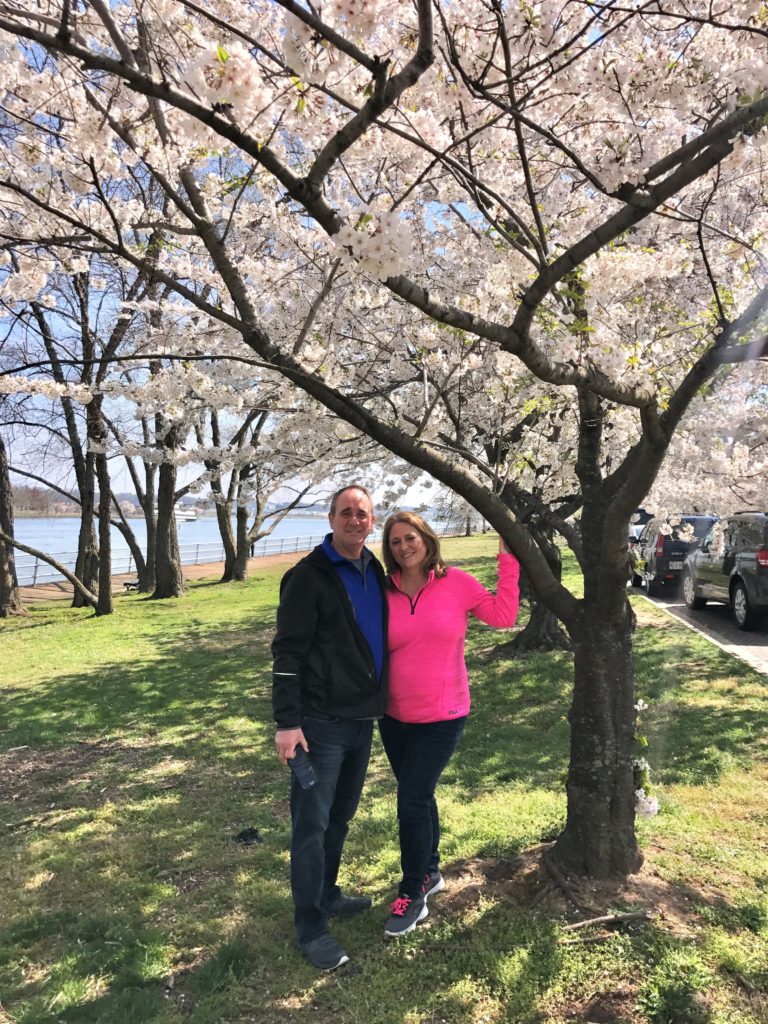 Tom and Lori at Haines Point Loop seeing the Cherry Blossoms