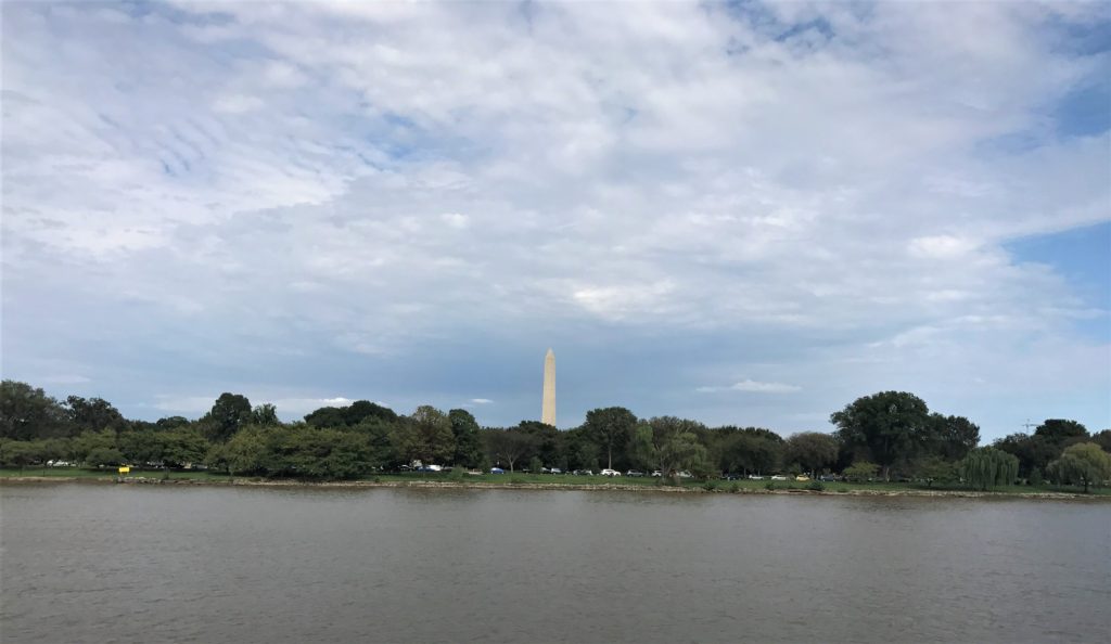 Washington Monument from the Monuments Cruise in Old Town Alexandria, Virginia