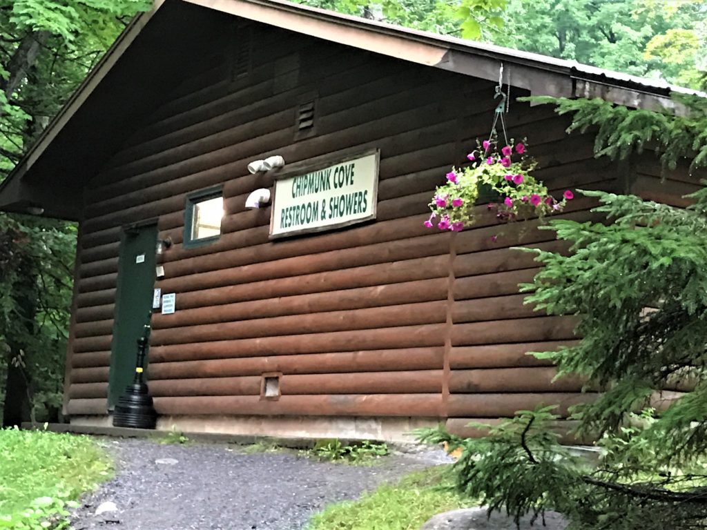 Restroom and Shower facility at Old Forge Camping Resort