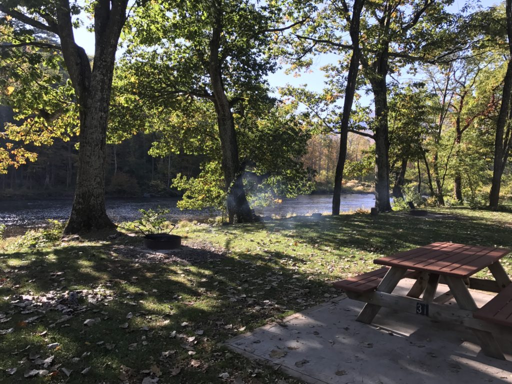 RV Campsite along the river