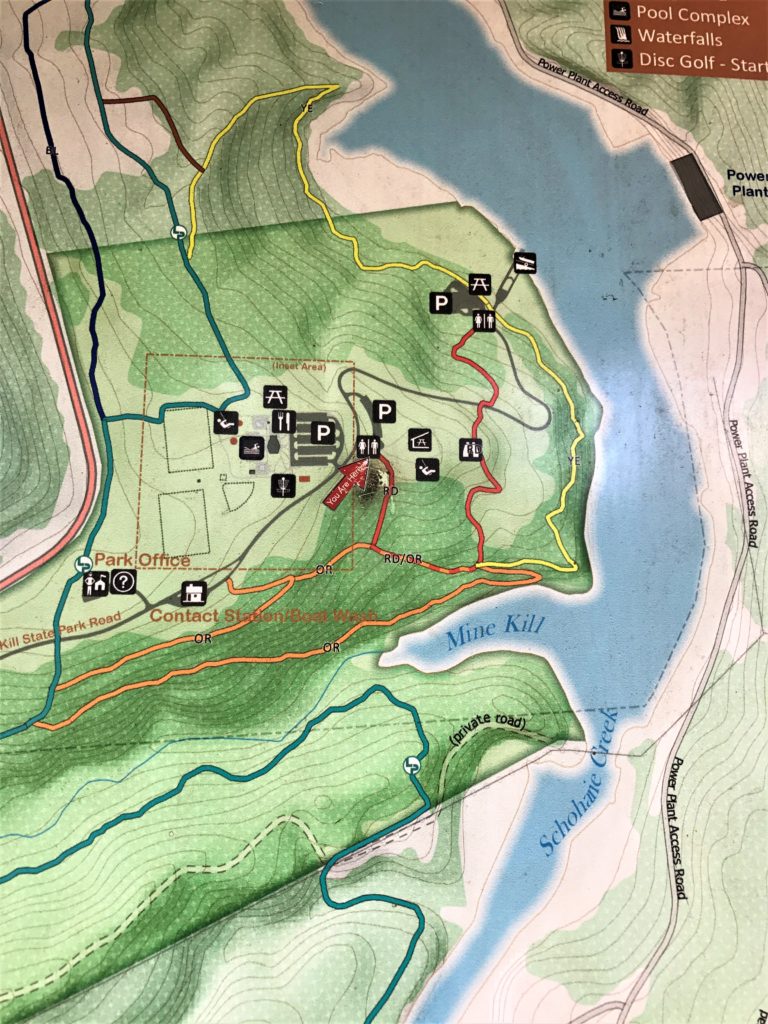 Trail Map At Mine Kill State Park