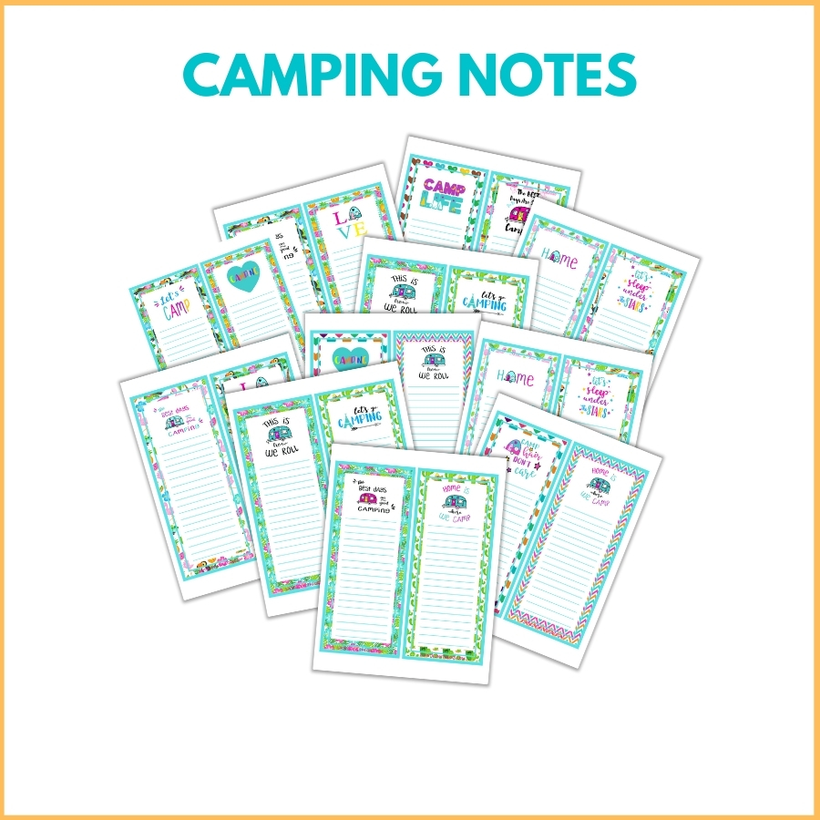 Camping Notes Printable