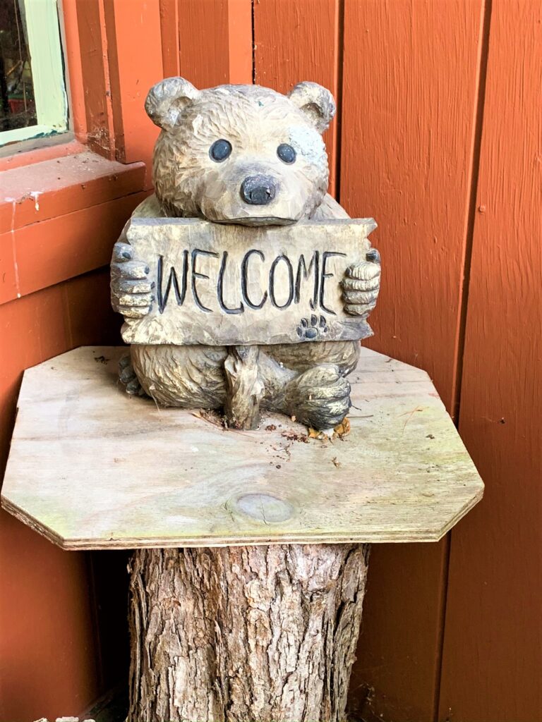 Welcome Sign Adirondack Camping Village