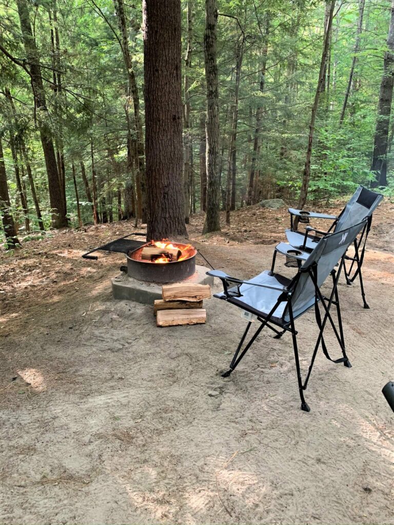 campfire at Adirondack Camping Village Lake George