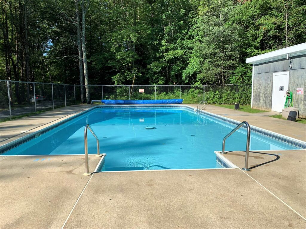 heated swimming pool at the campground