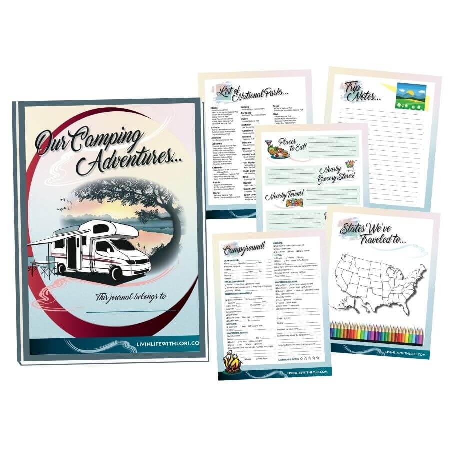 rv travel journal printable template