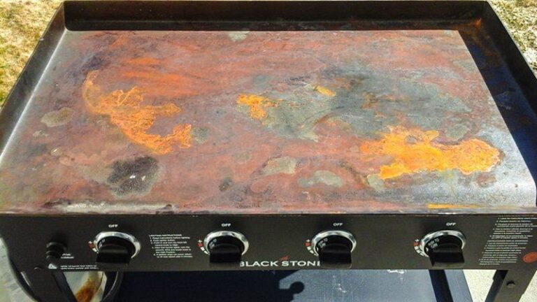 clean blackstone griddle rust