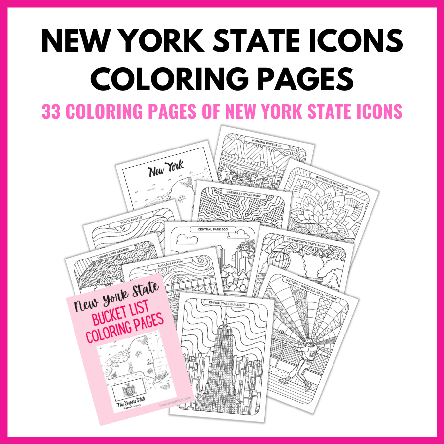 NY State Icons Coloring Pages