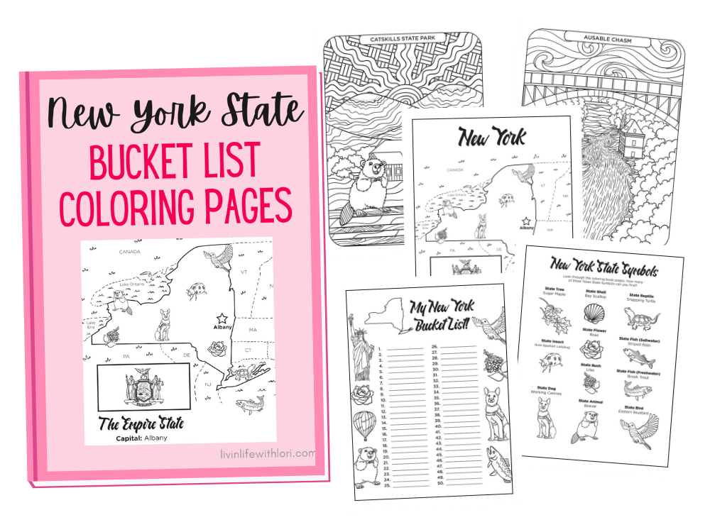 NY State Icons Coloring Pages | Livin' Life With Lori