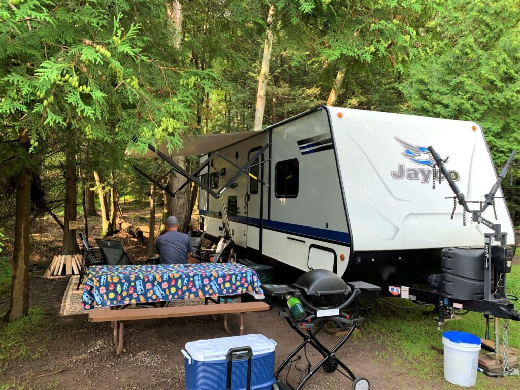 campground set up at keen lake