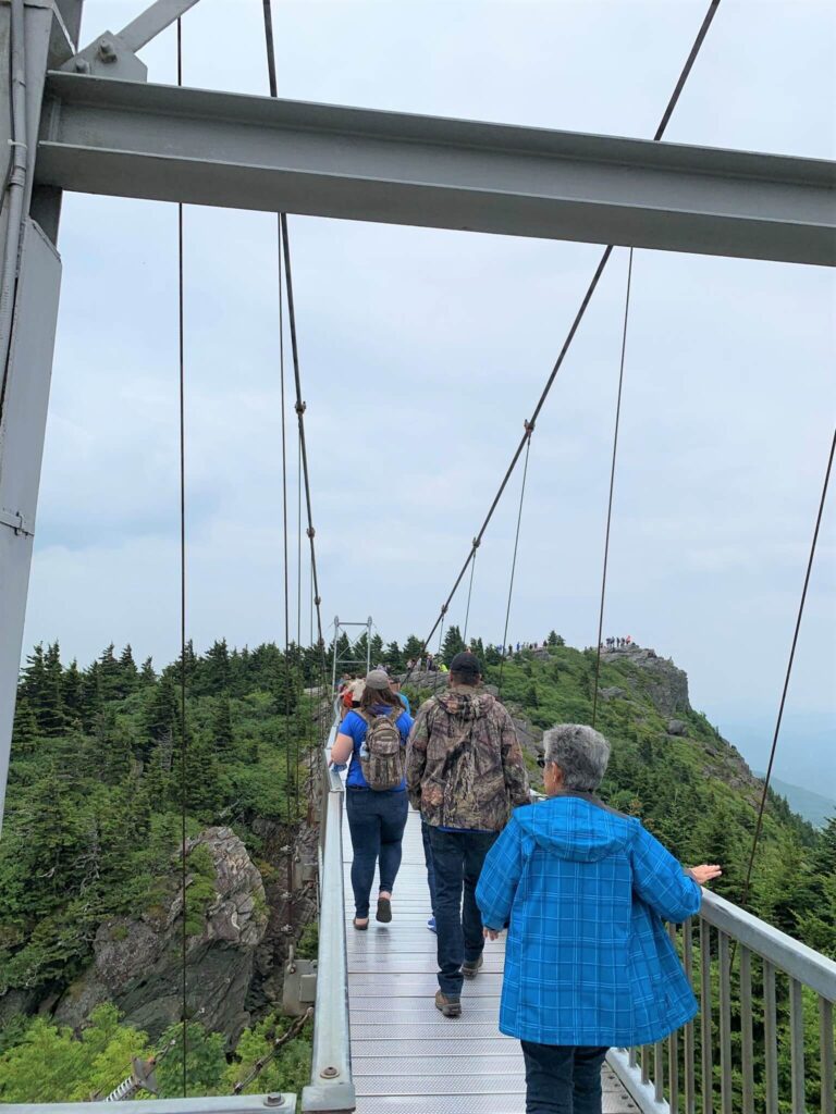 Walk Across the Swinging Bridge Grandfather Mountain