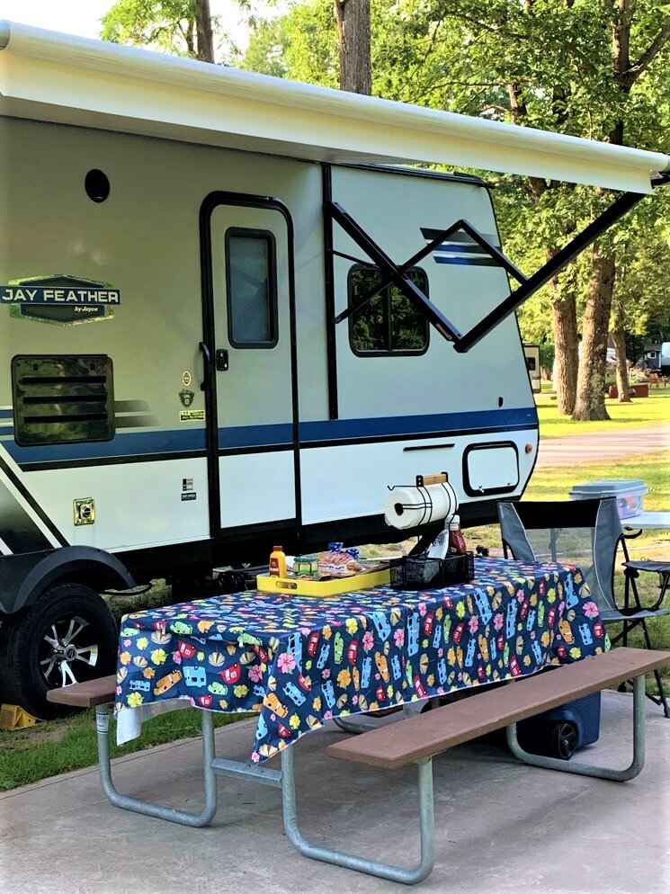 Cute Retro Camping Picnic Table Cloth