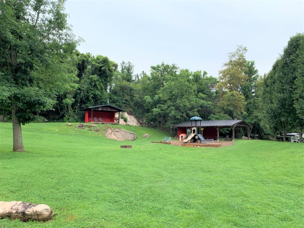 Large play area for kids Jonesborough Cherokee NF KOA