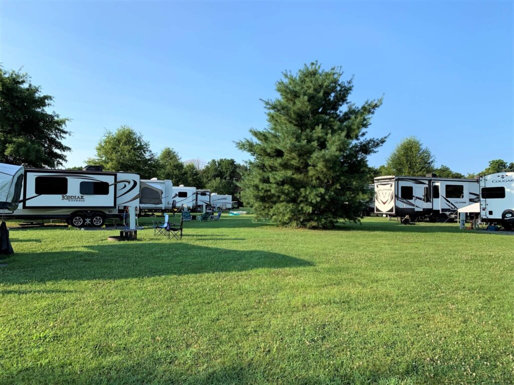 spacious rv sites at Outlanders River Camp