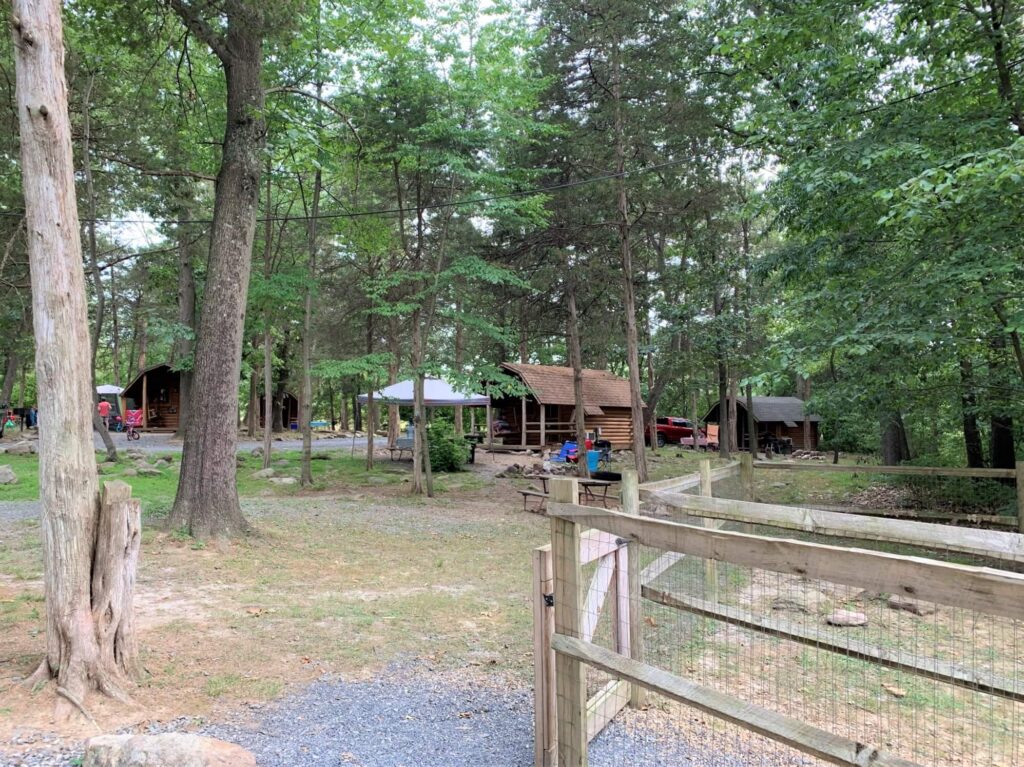 Camping Cabin area at Harrisburg Shenandoah Valley KOA