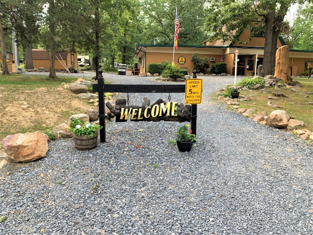 Harrisonburg Shenandoah Valley KOA Entrance Welcome