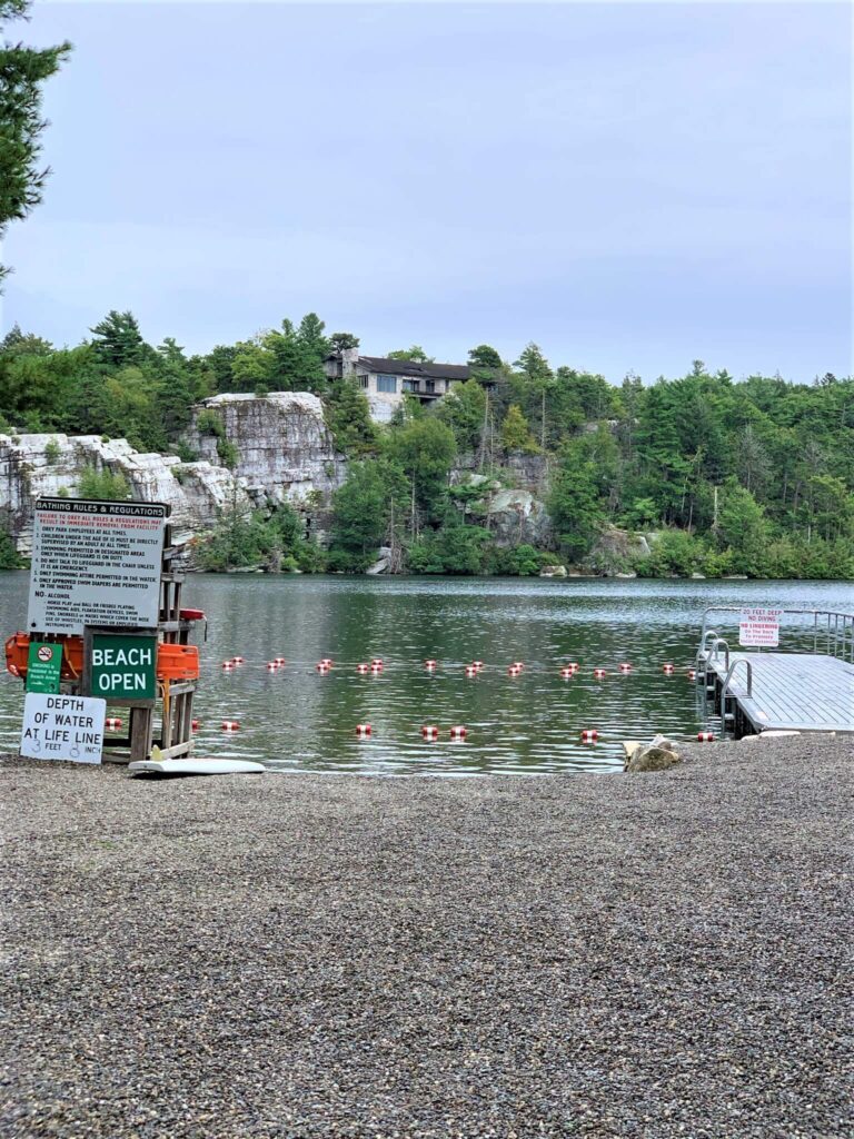 Swimming area at Lake Minnewaska