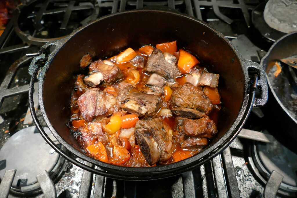 Braised Beef Ribs Black Dutch Oven