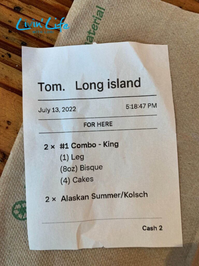 Tracy's King Crab Shack Order