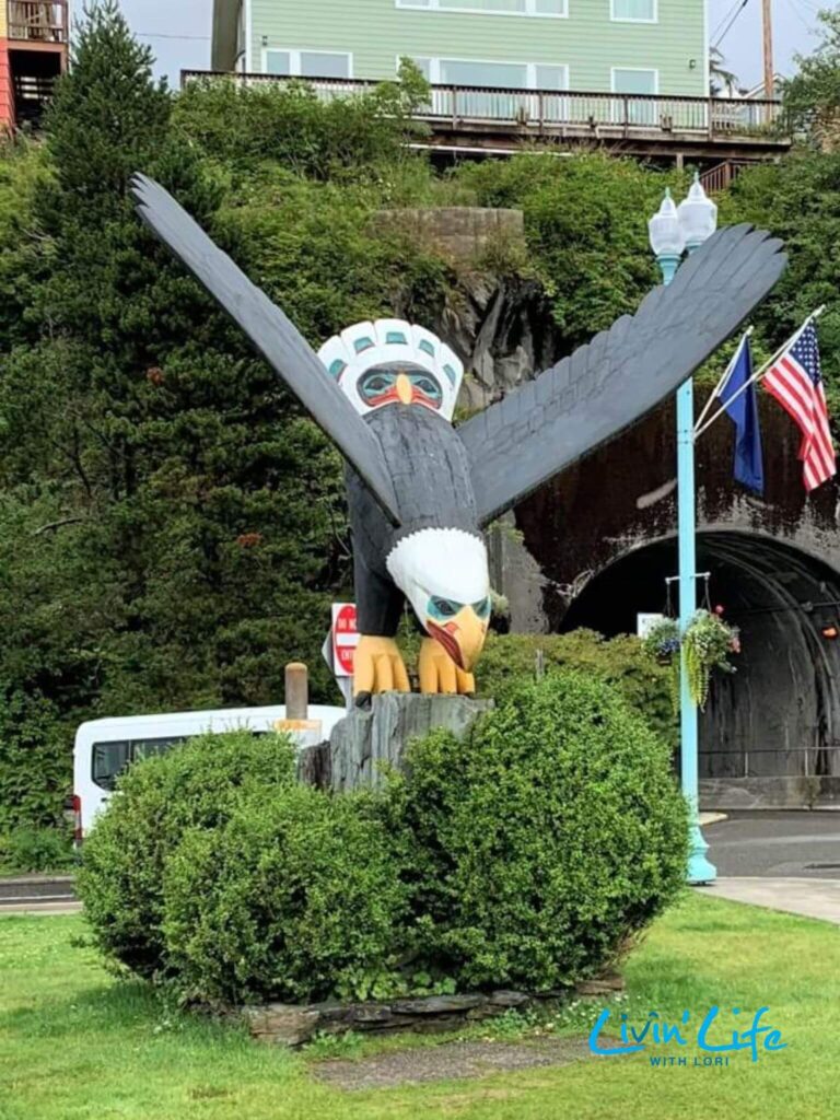 Monument of Eagle in Ketchikan Alaska