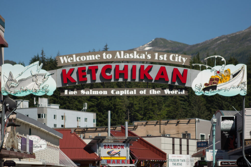 Welcome Arch In Ketchikan Alaska
