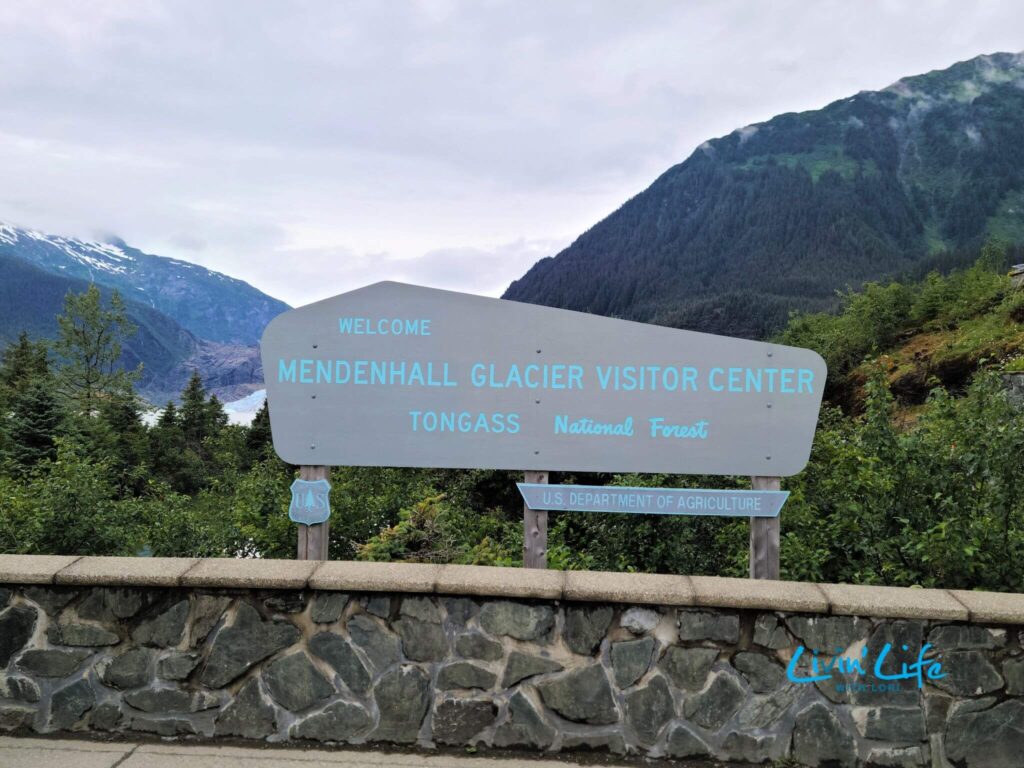 Welcome Sign At Mendenhall Glacier Juneau, AK