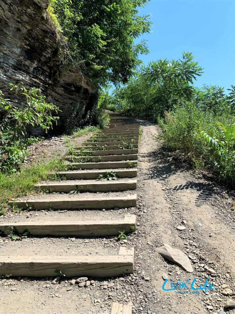 Stairs leading to Upper Rim Trail