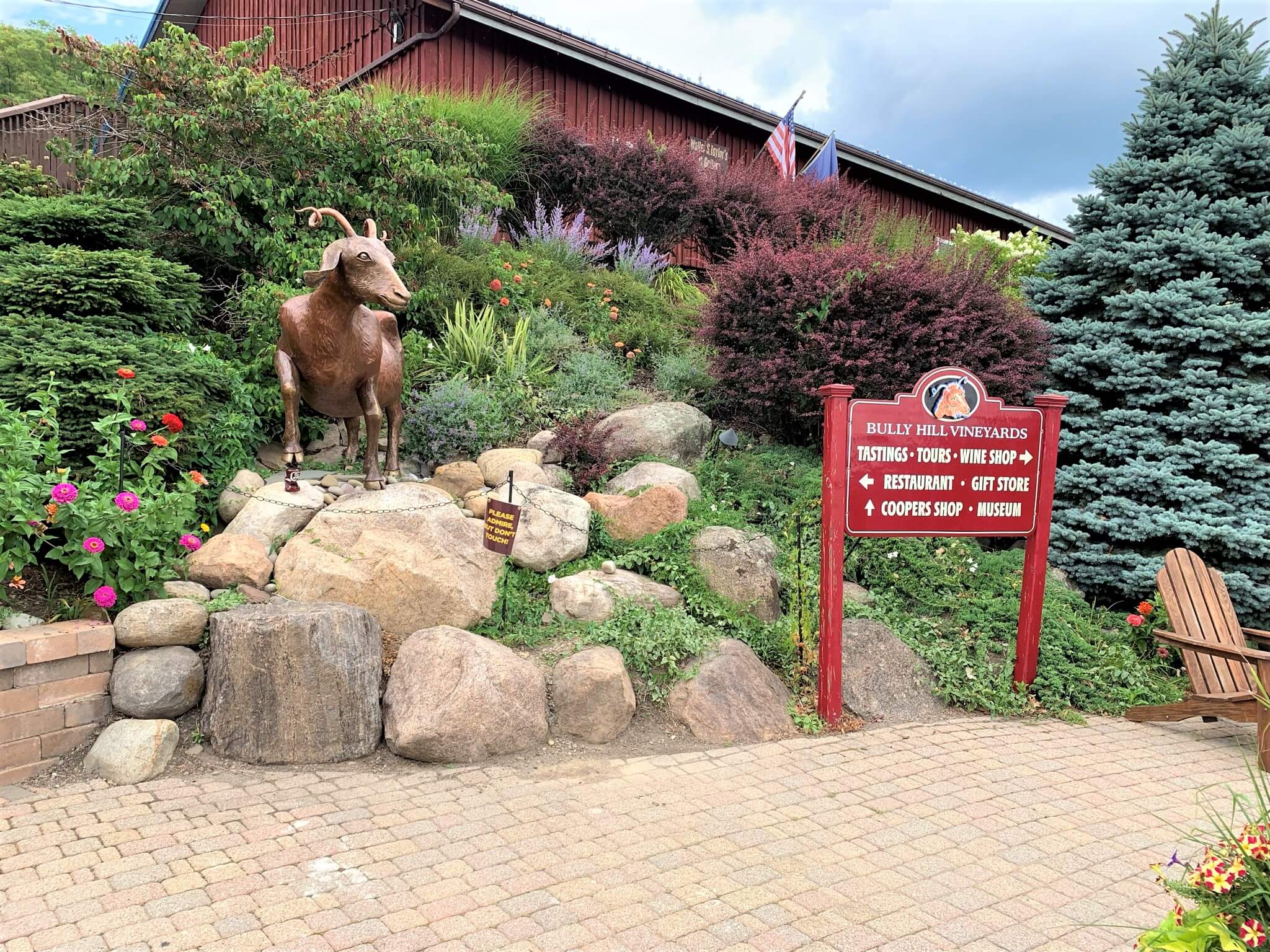 Walters Goat  Statue At Bully Hill Vineyards