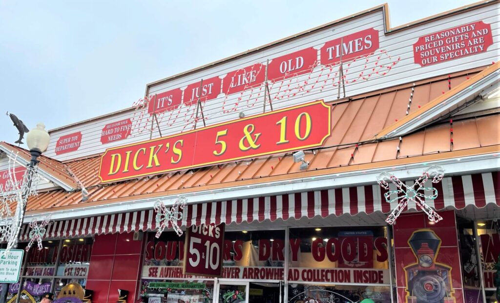 Entrance to Dicks 5 & 10 Store Branson Mo